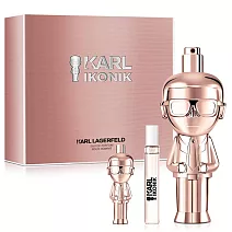 Karl Lagerfeld卡爾·拉格斐 時尚大帝流光金女性淡香精禮盒(淡香精100ml+隨行香氛7.5ml+小香4.5ml)-贈隨機紙袋