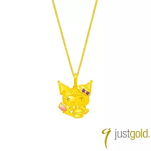 【Just Gold 鎮金店】酷洛米 Kuromi 復古野餐趣-鬱金香 黃金吊墜(不含鍊)