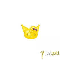 【Just Gold 鎮金店】酷洛米 Kuromi 復古野餐趣 黃金單耳耳環