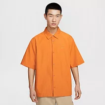 NIKE AS M NK CLUB SS BTN SHIRT WSH 男短休閒襯衫-HJ2030815 S 橘色