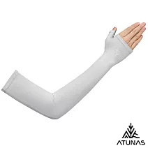【ATUNAS 歐都納】冰絲涼感防曬透氣套指長袖套A1ACGZ03N- 淺灰