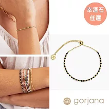 【Gorjana】天然能量寶石手鍊｜多款守護幸運石 黑瑪瑙Black Onyx