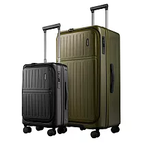 cctogo ∣ 30吋+20吋立可開煞車旅箱 多色選 30吋 森蕨綠+20吋探索黑