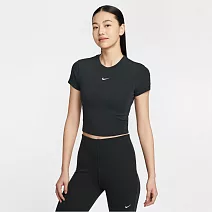 NIKE AS W NSW NK CHLL KNT CRP 女短袖上衣-HF9539011 L 黑色