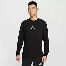 NIKE AS M NK DF TEE LS TRAIL SSNL 男 長袖上衣-HJ3602010 S 黑色