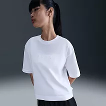 NIKE AS W NSW LUXE SS TEE BOXY 女短袖上衣-HV4956100 L 白色