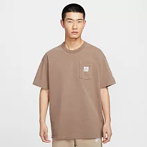 NIKE AS M NSW SS PCK TEE GCEL 男短袖上衣-IF0621214 M 棕色