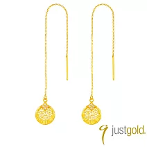 【Just Gold 鎮金店】日月星光 黃金耳環