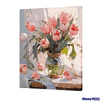 [HOMEHERE] DIY數字油畫/ 窗台上的鬱金香