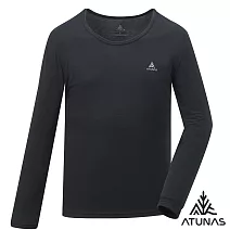 【ATUNAS 歐都納】男款石墨烯抑菌蓄熱圓領內著衣A1UCGZ04M- S 黑