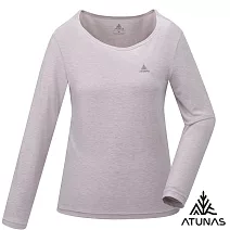 【ATUNAS 歐都納】女款石墨烯抑菌蓄熱圓領內著衣/大尺碼A1UCGZ05W- XS 粉膚