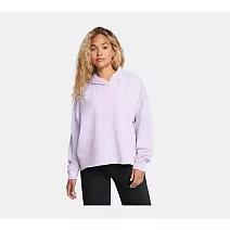 Under Armour 女 Rival Terry OS 連帽長袖套頭衫-1382736-535 L 紫色