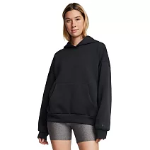 Under Armour 女 Unstoppable Fleece 連帽長袖套頭衫-1387884-001 M 黑色