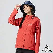 【ATUNAS 歐都納】女款綠森林防水透氣輕量風衣外套/大尺碼A1GAGZ02W- S 烈焰紅