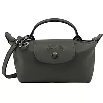 LONGCHAMP LE PLIAGE XTRA系列牛皮化妝/斜背包(迷你) 冷杉綠