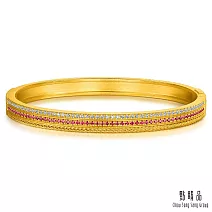 【點睛品】金穗錦繡  紅寶石 鑽石黃金手鐲