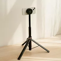 美極品【 三腳快開棒-磁吸版 】全機型適用 N52磁吸＋夾具  一丟即開 丟丟棒 藍牙遙控 旅行必備  玄武黑-快開棒-磁吸版