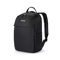 【KINGSONS】質感緞面-輕盈隨行雙層後背包｜防潑水材質｜可容納14吋筆電- 柔夜黑