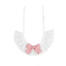 Bestkin 蕾絲小公主・格子蝴蝶結 XS 粉白格