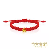 今生金飾 桃好運手繩 黃金串珠手繩 大人手圍約16-18公分