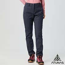 【ATUNAS 歐都納】女款SOFTSHELL薄刷毛防風保暖長褲A1PA2504W- S 藏青