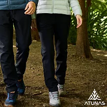【ATUNAS 歐都納】女款刷毛抗風保暖輕量長褲/大尺碼/小尺碼A6PA2532W- XS 黑