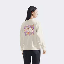 The North Face W BOX LOGO CREW GRAPHIC - AP 女圓領套頭衫-NF0A8F0XQLI L 米白色