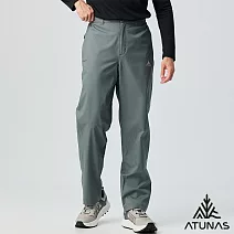 【ATUNAS 歐都納】男款保暖刷毛防水長褲/大尺碼/A8PA2533M- M 深灰