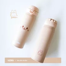 【THERMOS膳魔師】靈魂喵喵 保溫瓶500ml_大臉魂(JNL-504DDS-LMT)