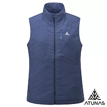 【ATUNAS 歐都納】女款石墨烯微暖輕量背心/大尺碼A1VE2504W- S 深海藍