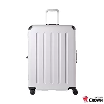 【CROWN 皇冠】27吋 大容量鋁框 護角 行李箱 霧面冰河灰
