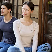 【ATUNAS 歐都納】女款熱流感抑菌圓領保暖衣/貼身內著衣/發熱衣/小尺碼A1UCGZ22W- XS 米卡