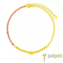 【Just Gold 鎮金店】幻彩祝福-圓珠 黃金手鍊(網路限定)