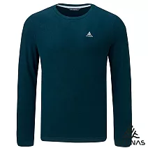 【ATUNAS 歐都納】男款經典保暖長袖圓領衫/長T/大尺碼A2TS2545M- M 深藍