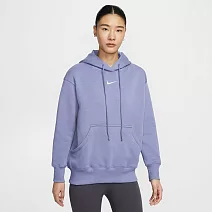 NIKE AS W NSW PHNX FLC OS PO HOODIE 女連帽上衣-DQ5861499 L 藍紫色