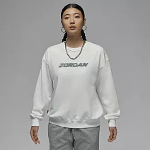 NIKE AS W J BRKLN FLC FT CREW 24 GC 女 圓領套頭衫-HV8954121 L 白色