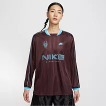 NIKE AS W NSW LS JERSEY 女長袖上衣-IM7453652 M 棕紅色