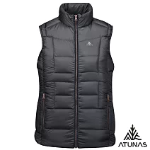 【ATUNAS 歐都納】女款保暖HEAT CORE蓄熱羽絨背心A1VE2506W- S 黑