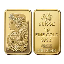 路森金飾 黃金金條-PAMP財富女神金條1公克(金ˋ重：0.27錢+-0.03錢)