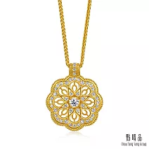 【點睛品】財納八方 10分鑽石黃金項鍊