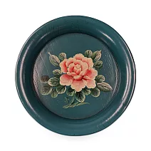 【C’est Chic】蘭馨榆木手繪圓茶盤-幅23cm-5色可選 風化藍