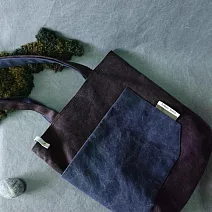 濁河良品 | 大口袋托特(可放13吋筆電) - 鐵鏽紅x深墨藍