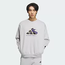 ADIDAS BB LNY CREW 男 圓領套頭衫-JM5680 XL 灰色