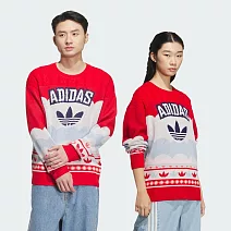 ADIDAS LNY KNIT PULLOV 男女 針織毛衣-JL8367 S 紅色