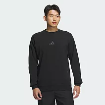 ADIDAS TH MH LOGO SWT 男 圓領套頭衫-JZ8420 S 黑色