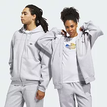 ADIDAS FLEECE JKT 男女 連帽外套-JX5436 M 灰色