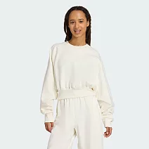 ADIDAS W ALL SZN SL SW 女 圓領套頭衫-JV9893 L 白色