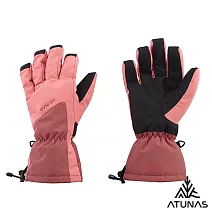 【ATUNAS 歐都納】女款防水保暖手套A1AG2506W- S 霧粉