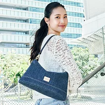 satana -Denim 雙背帶肩背包- 深丹寧藍