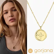 GORJANA 金色羅盤圓形項鍊 優雅豆豆項鍊 指引方向 Compass